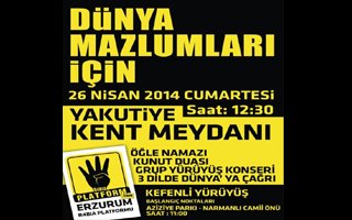 Erzurum kefenli yürüyüşe hazırlanıyor!