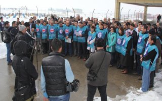 Sağlık çalışanlarından ek ödeme eylemi 