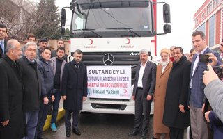 Halep'e yardım TIR’ları dualarla uğurlandı