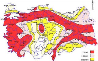 Tekrarlama yılına göre Erzurum'da deprem riski