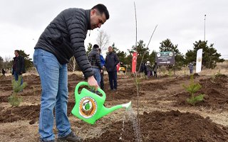 6 Şubat deprem şehitleri anısına fidan dikildi