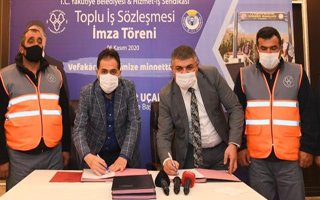 Yakutiye işçilerinin toplu sözleşme mutluluğu