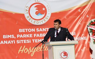 Çat’ta görkemli beton santrali açılışı 