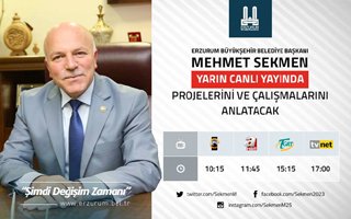 Başkan Sekmen 4 TV'de canlı yayında