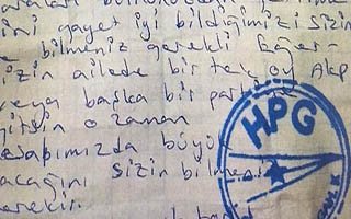 PKK'dan seçmene tehdit mektubu