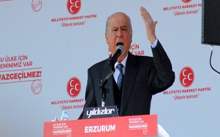Bahçeli Erzurum'da Kılıçdaroğlu'na Yüklendi