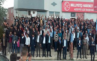 MHP Aziziye’de rozet takma töreni vardı