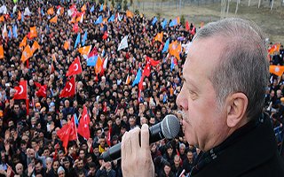Erdoğan kendisini bekleyen Dadaşlara hitap etti