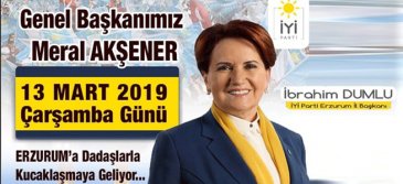 Akşener’in Erzurum programı belli oldu