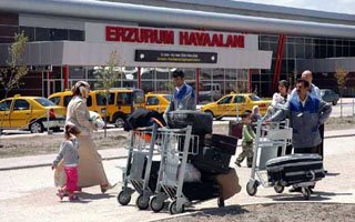 Erzurum Havalimanında şok ölüm