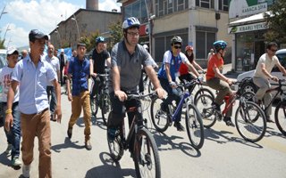 Erzurum'da Obeziteye karşı pedal çevirdiler