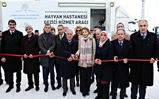 Erzurum'da Mobil Hayvan Hastanesi Açıldı