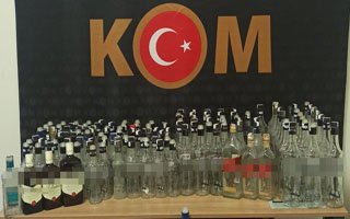 Erzurum Polisinden kaçak içki operasyonu