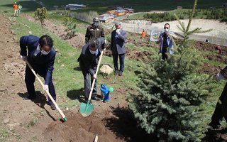 Erzurum’da sağlık çalışanları hatıra ormanı 