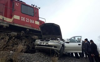 Aşkale'de tren kazası