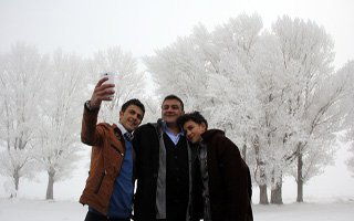 Erzurum'a Düşen Kırağı Büyüledi