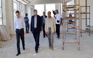Bulutlar yeni hizmet binası inşaatını gezdi