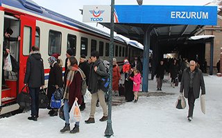 Erzurum'da tren biletleri tükendi