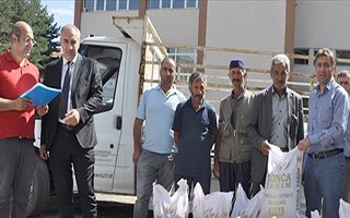 Erzurum çiftçisine 20 ton tritikale tohumu dağıtıldı