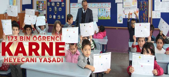 Erzurum'da 173 bin öğrenci karne aldı