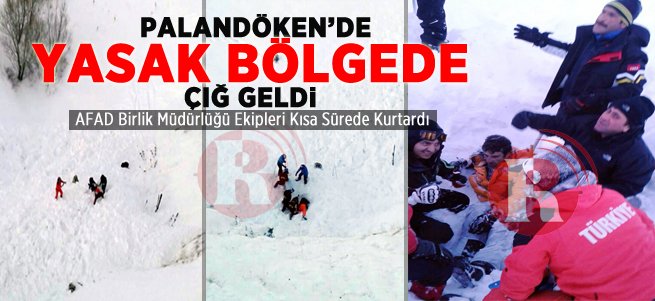 Palandöken'de iki kayakçı çığ altında kaldı