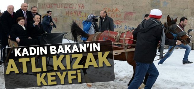 Bakan Sarı'nın Atlı Kızak Keyfi