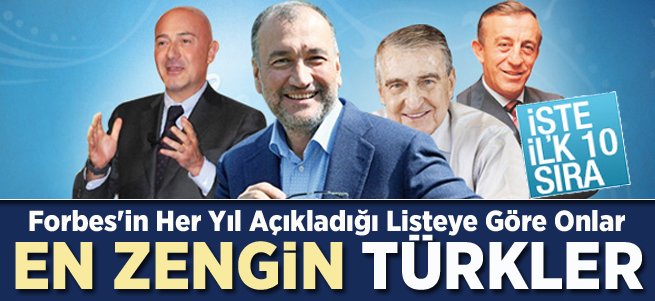 Ali Ağaoğlu En Zenginler Listesinde! İşte İlk 10