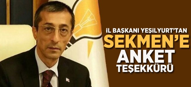 Yeşilyurt'tan Başkan Sekmen'e Teşekkür