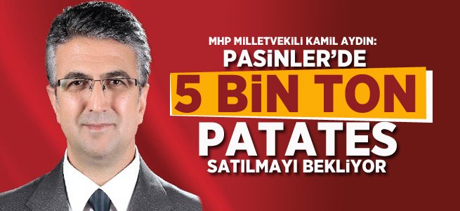 "Pasinler'de 5 Bin Ton Patates Satılmayı Bekliyor"