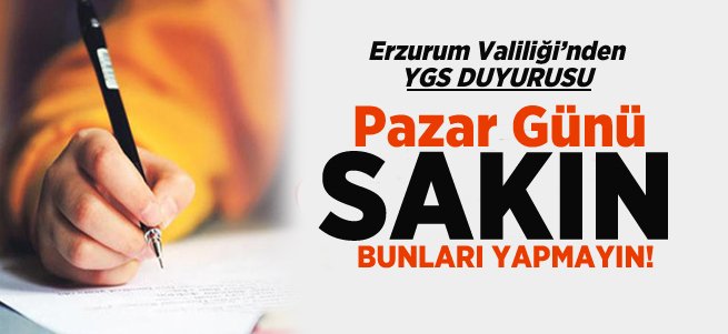 Valilik Uyardı! Pazar Günü Bunları Yapmayın