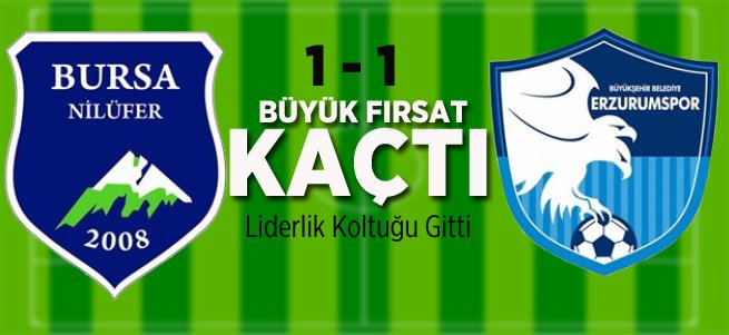 BB Erzurumspor Büyük Fırsatı Kaçırdı