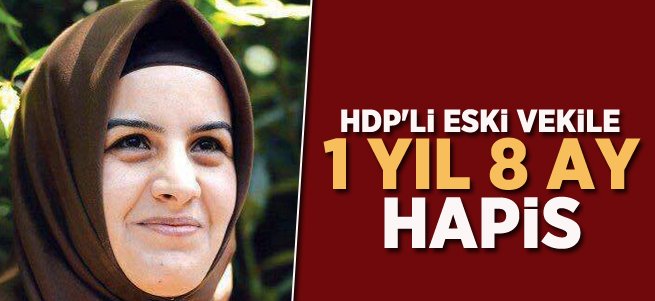HDP'li Eski Vekile 1 Yıl 8 Ay Hapis