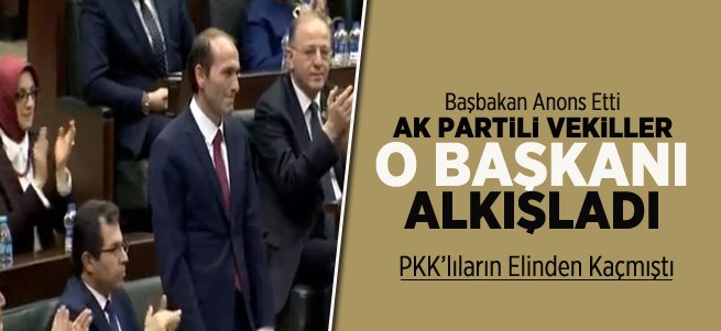 O ilçe başkanı grup toplantısında alkışlandı