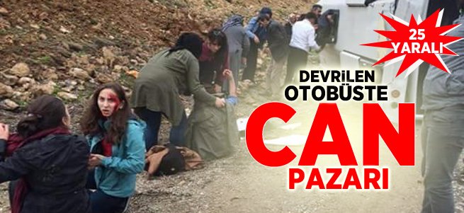 Devrilen Otobüste Can Pazarı 