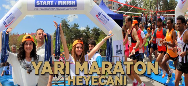 Erzurum'da Yarı Maraton Heyecanı Vardı