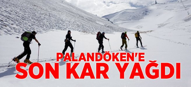 Palandöken'e Yılın Son Karı Yağdı