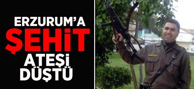 Erzurum'a Şehit Ateşi Düştü
