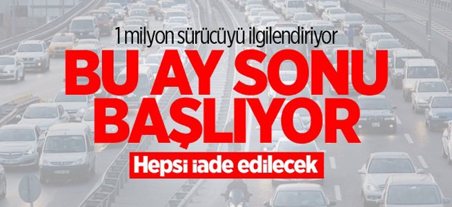 1 milyon sürücünün gözü bu prim iadesinde 