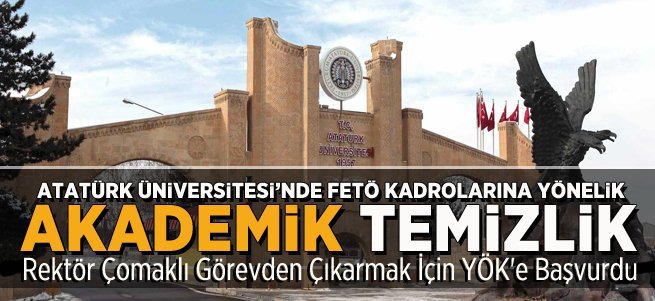 Atatürk Üniversitesi’nde FETÖ Operasyonu