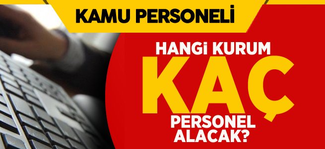 Hangi devlet kurumu kaç personel alacak?