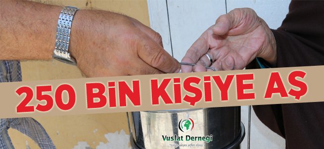 8 ayda 250 bin kişiye aş yardımı 