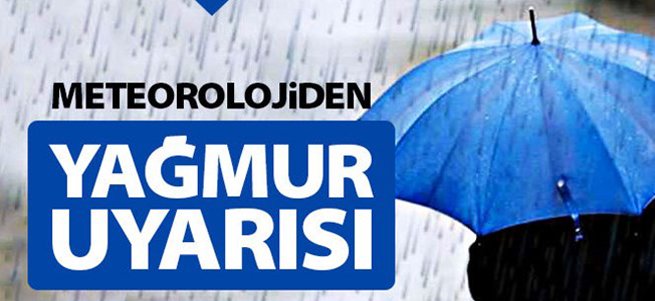 Erzurum’da için yağış uyarısı