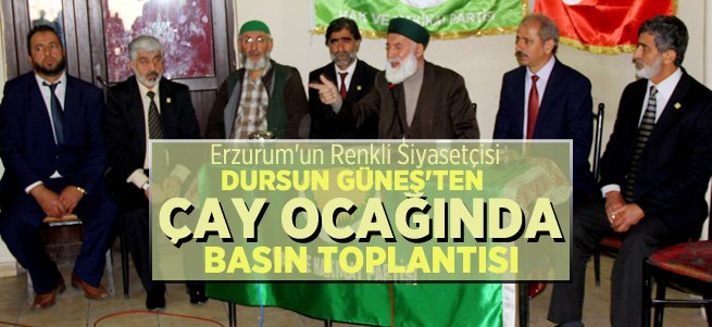 Çay ocağında basın toplantısı