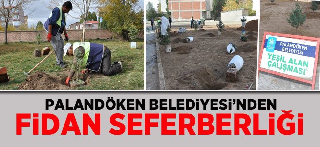 Palandöken Belediyesinden Fidan Seferberliği 