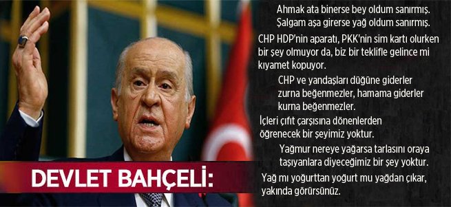 MHP Lideri Bahçeli CHP'ye Fena Saydırdı