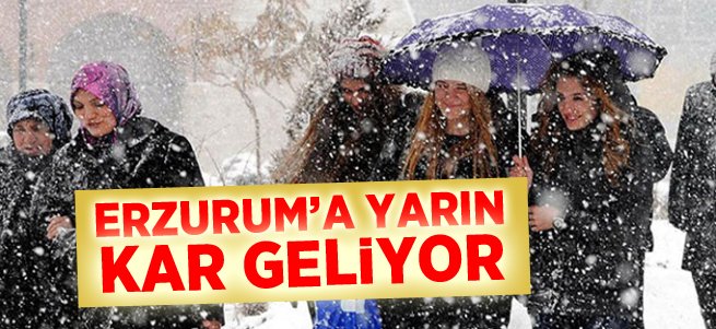 Sıcaklık düşüyor Erzurum'a kar geliyor