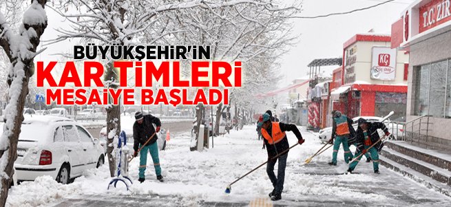 Büyükşehir’in kar timleri iş başında