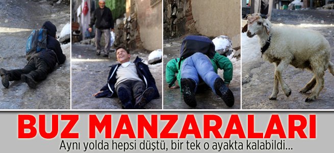 Erzurum'dan buz manzaraları