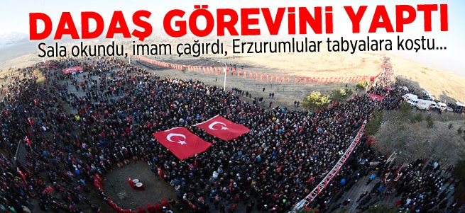 Erzurum'da 20 bin kişi ecdadına yürüdü