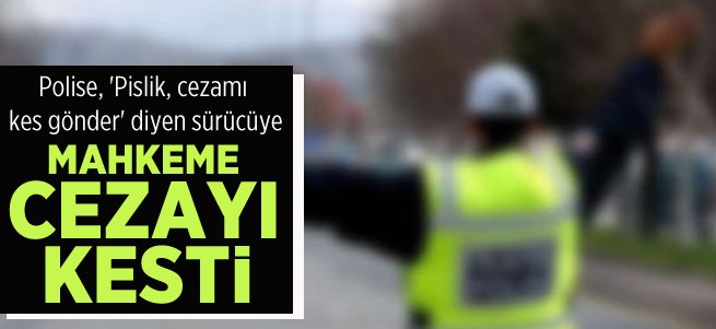 Polise 'pislik' diyen sürücüye cezayı mahkeme kesti